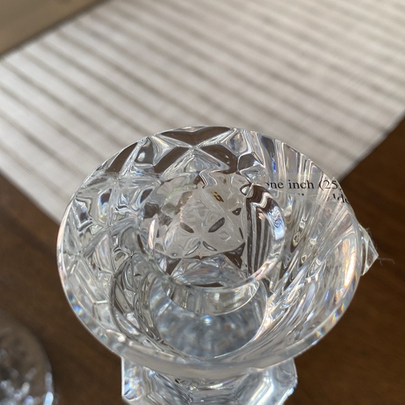 WATERDORD CRYSTAL CANDLE HOLDER SET - Picture 3 of 7